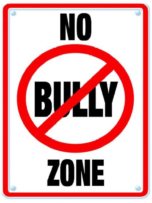 A sign that say No Bully Zone