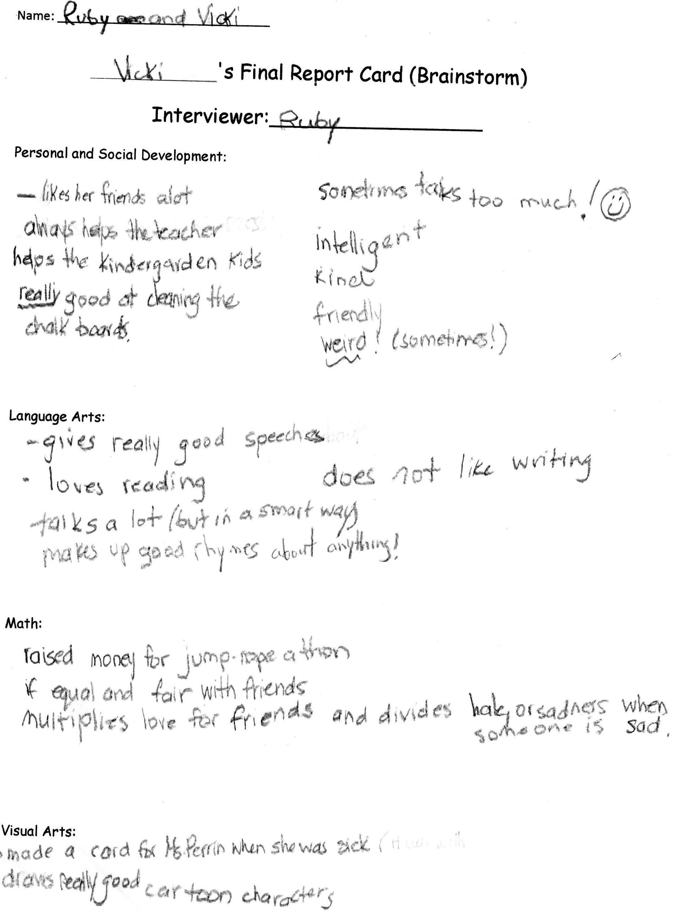 students write reports