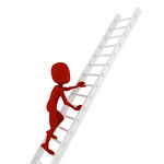 Image of a person going up a ladder
