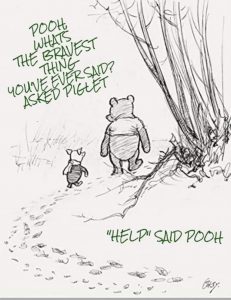 A picture of a meme of Winnie the Pooh and Piglet.